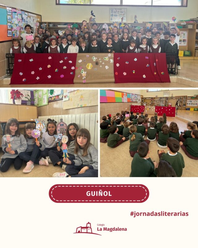 🎭 Nuestros alumnos de 1.º y 2.º de Primaria prepararon un divertido guiñol para los peques de Infantil. Con risas y títeres, lograron llenar de alegría su pequeño escenario. ¡Una experiencia inolvidable para todos!

#colegiolamagdalena #educacióninfantil  #educaciónprimaria #educaciónsecundariaobligatoria #bachillerato #colegiocastellón #colegioprivado #díadellibro #jornadasliterarias